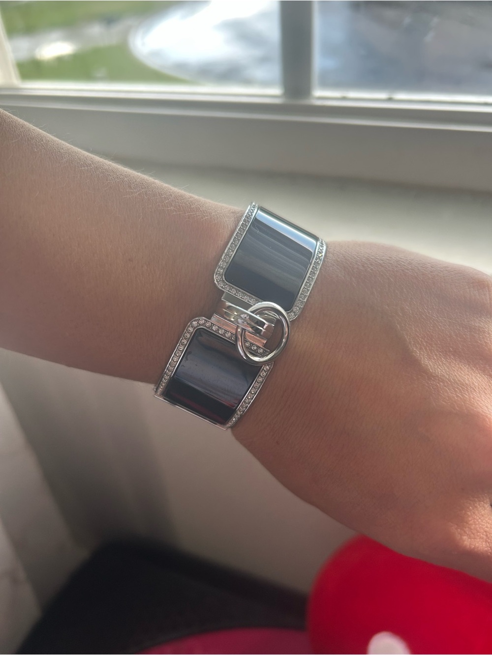 Swarovski Black and Crystal Cuff